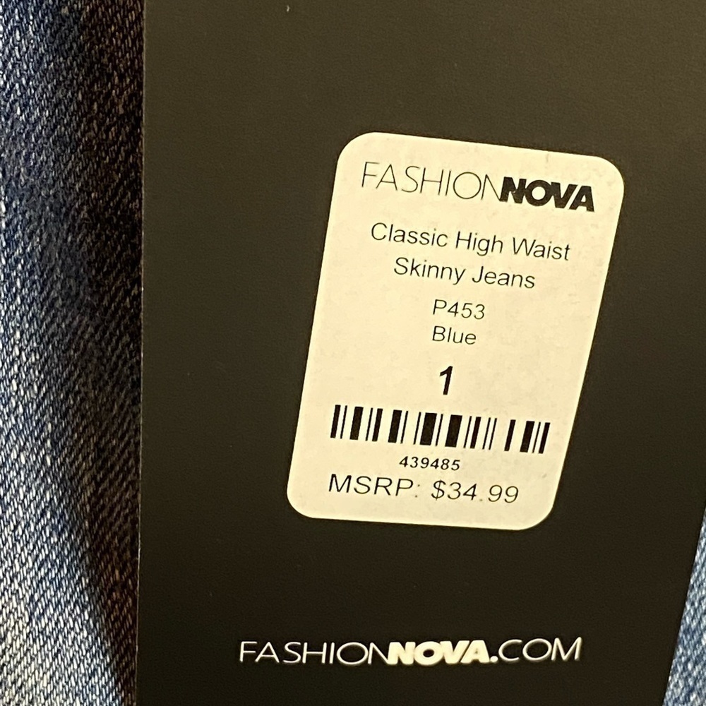 Fashion Nova High Waisted Skinny Jeans Womens size 1 - NWT - Picture 5 of 12